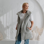 Merino Weste ''Wave'' Grau