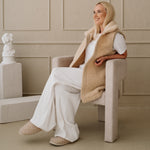 Merino Weste ''Wave'' Beige