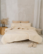 Wolldecke „Marzipan“ aus Merinowolle | einlagig