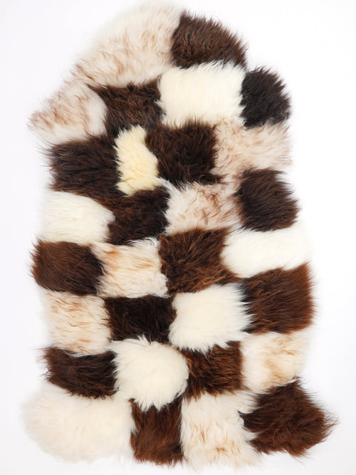 Genähtes Schaffell 'Patchwork' XXXL