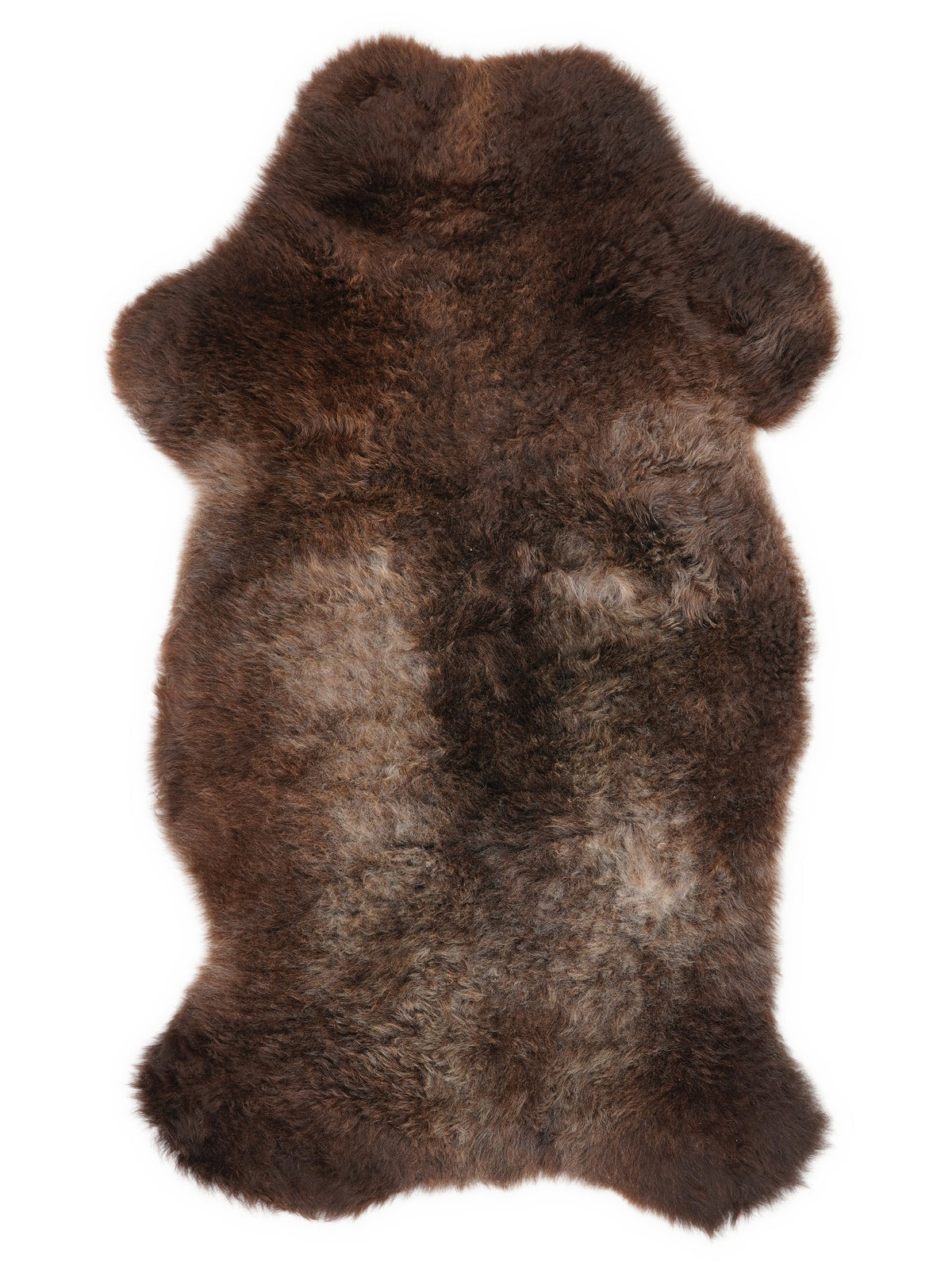 Mehrfarbiges britisches Lammfell, ca. 100 × 50 cm, von oben fotografiert: genau das Fell, das Sie erhalten