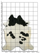 Schwarz-Weißes Kuhfell XXL