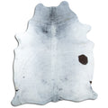 Salt & Pepper Kuhfell, ca. 240 × 200 cm, von oben fotografiert: genau das Fell, das Sie erhalten
