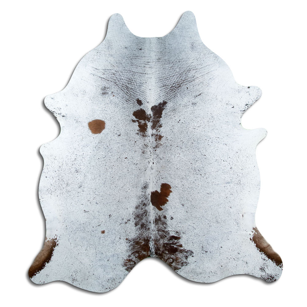 Salt & Pepper Kuhfell, ca. 200 × 190 cm, von oben fotografiert: genau das Fell, das Sie erhalten