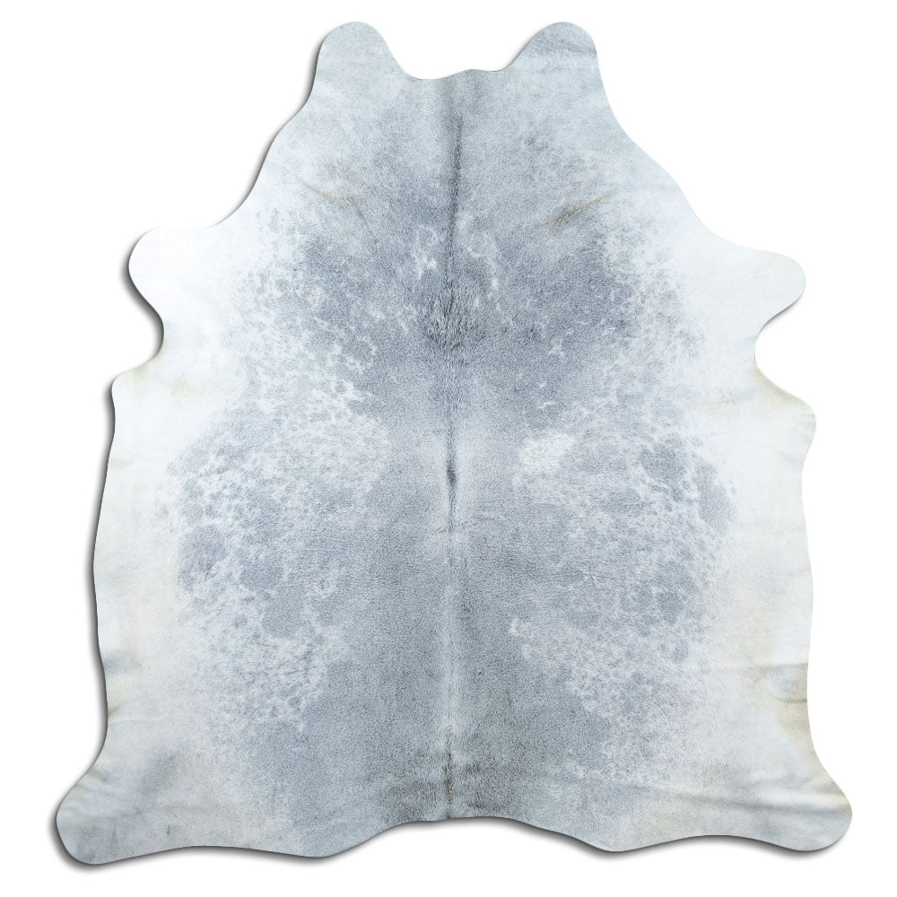 Graues Kuhfell, ca. 210 × 190 cm, von oben fotografiert: genau das Fell, das Sie erhalten