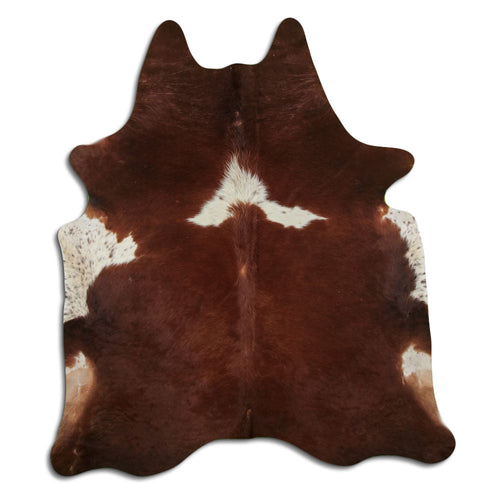 Braun-Weißes Kuhfell XXL