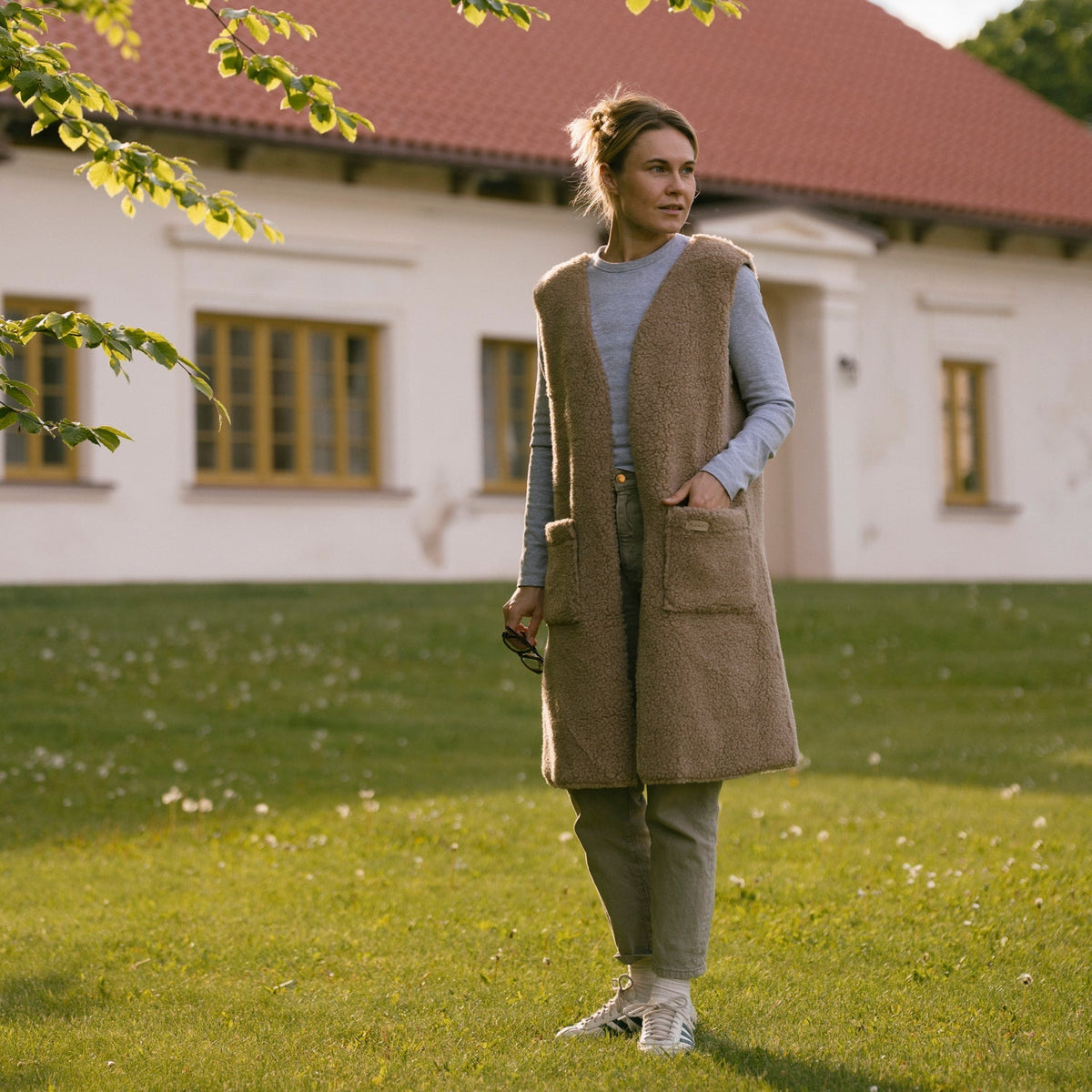 Merino Weste ''Sea'' Beige