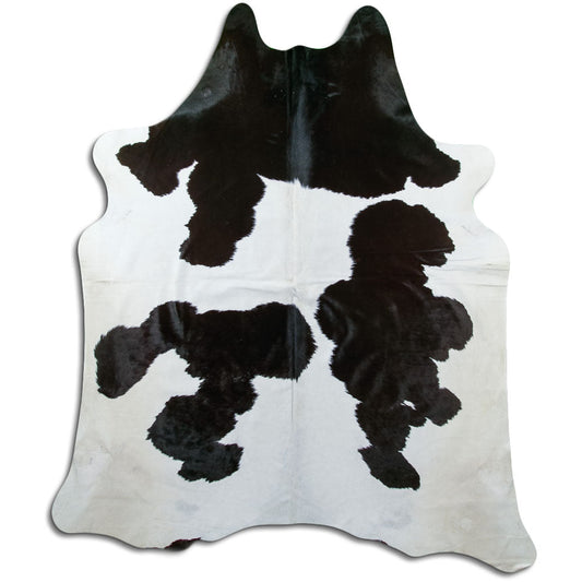 Black & White Cowhide Rug XXL