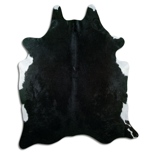 Black Cowhide Rug XXL