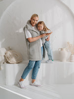 Merino Weste ''Wave'' Grau