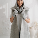 Merino Weste ''Wave'' Grau