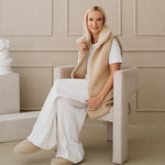 Merino Weste ''Wave'' Beige