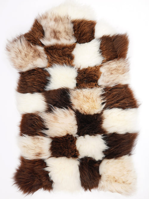 Genähtes Schaffell 'Patchwork' XXL