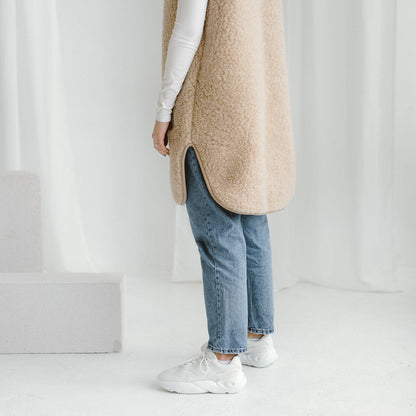 Merino Weste ''Pearl'' Beige