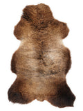 Braunes Lammfell, ca. 115 × 50 cm, von oben fotografiert: genau das Fell, das Sie erhalten
