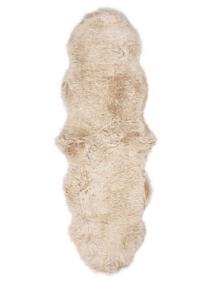 Neuseeländischer Lammfell-Teppich Doppel, Beige