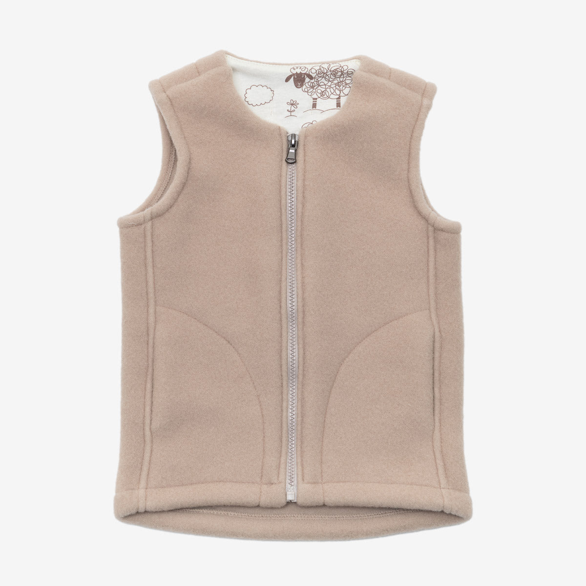 Kinderweste ''Lama'' Beige