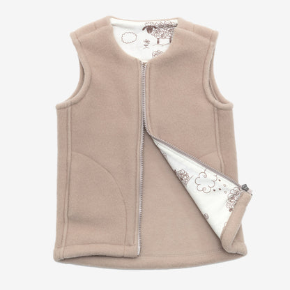 Kinderweste ''Lama'' Beige