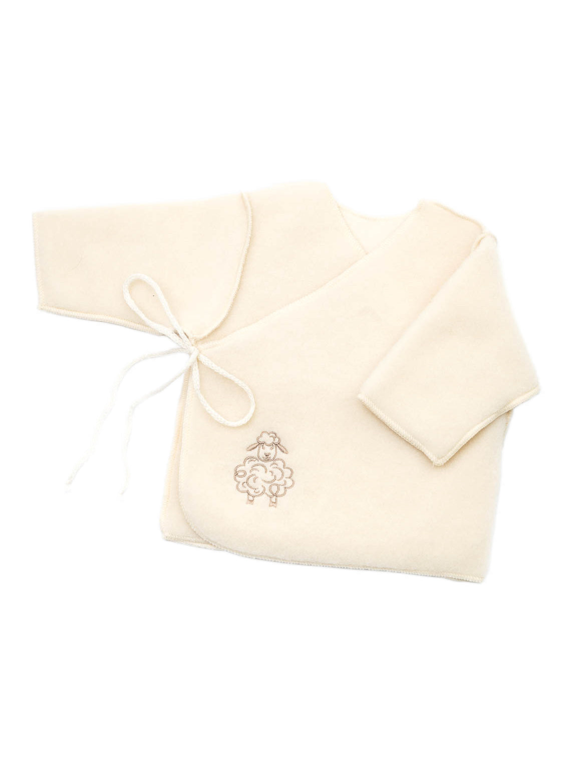 Babyjacke „Schaf“ mit Stickerei; ecru