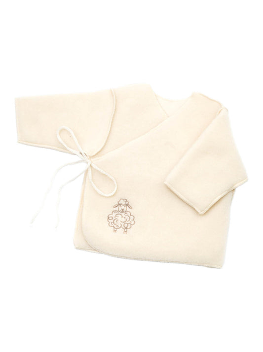 Babyjacke „Schaf“ mit Stickerei; ecru