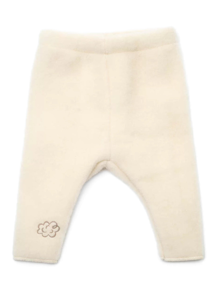 Babyhöschen „Schaf“ mit Stickerei; ecru