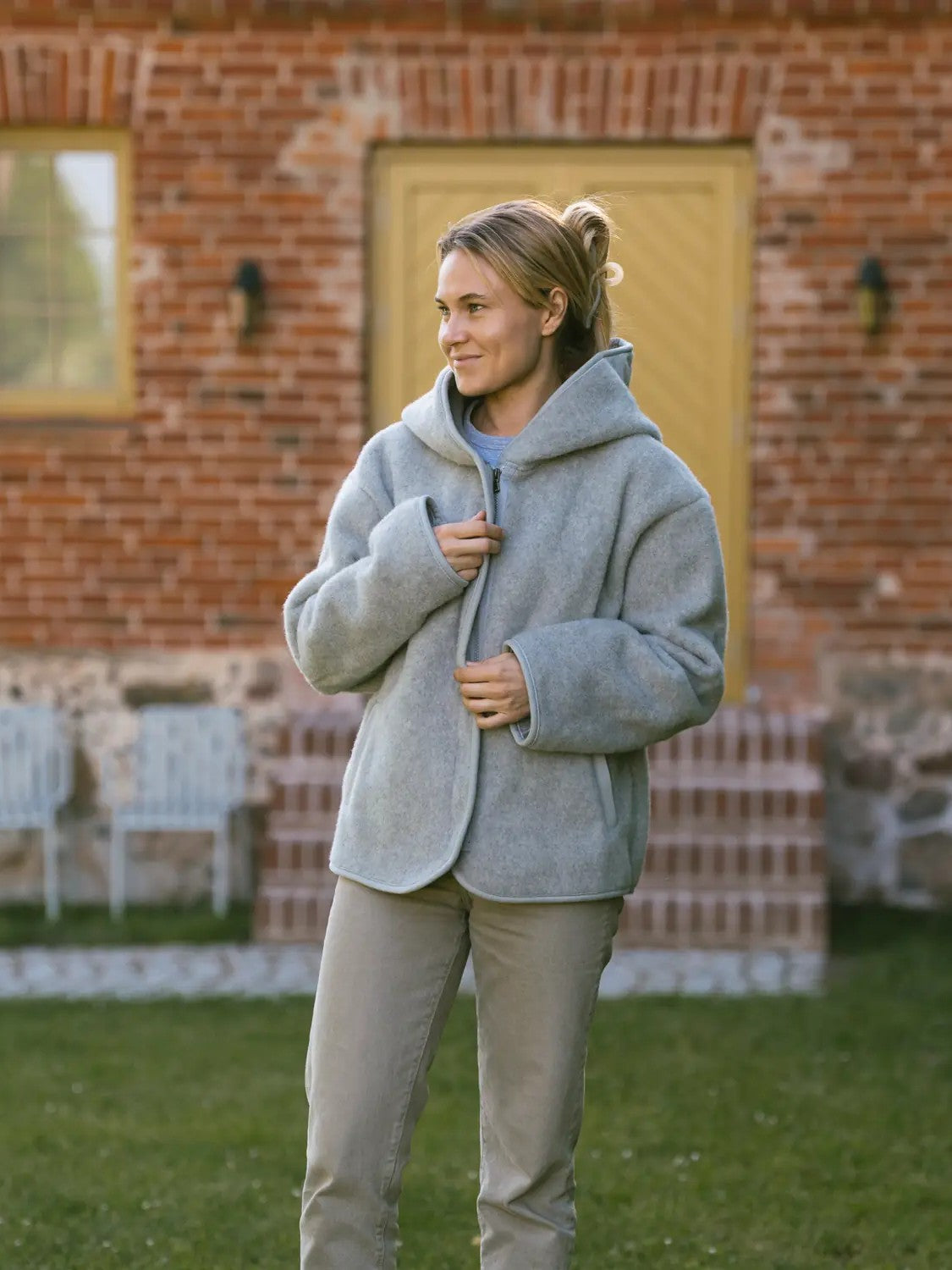 Merino Jacke ''Laguna'' Grau