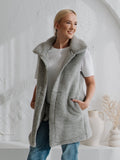 Merino Weste ''Wave'' Grau