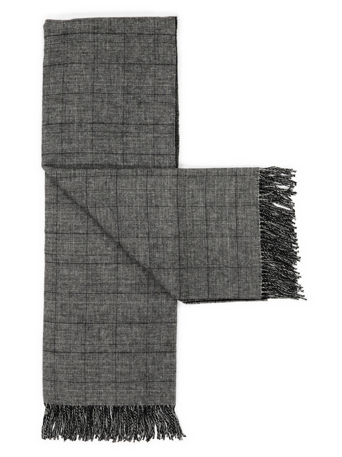 Plaid „Glen“ in Grau, aufgefaltet